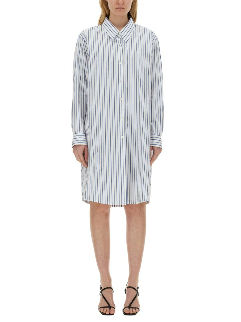 Dries Van Noten Oversized Cotton Shirt With Bold Stripe Pattern