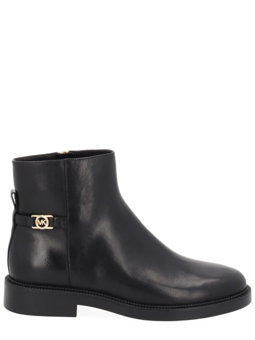 Michael Michael Kors Smooth Leather Ankle Boots With Minimalist Design