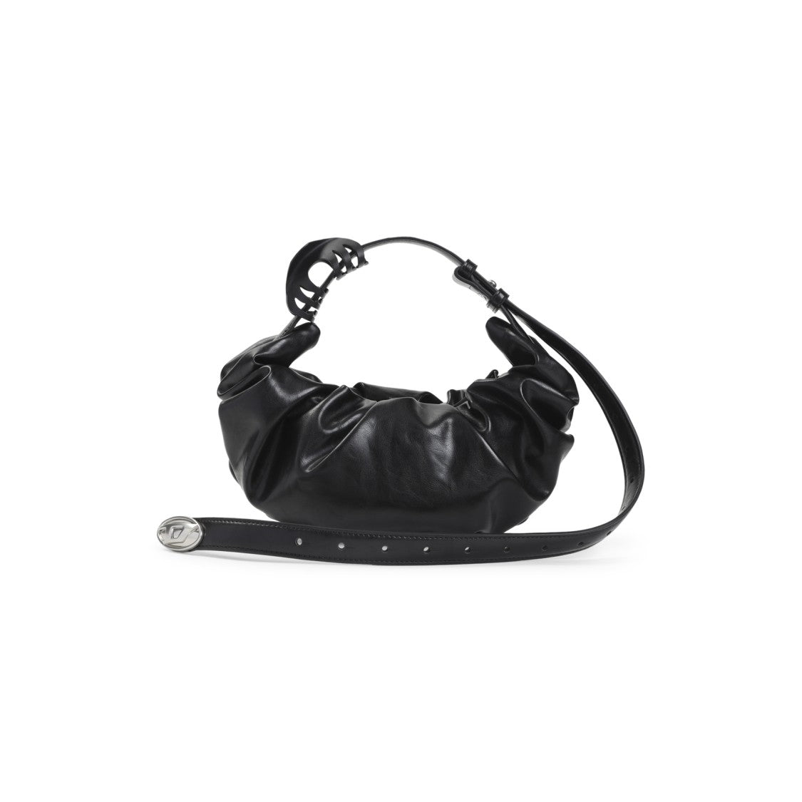 Diesel Grab-D Hobo S Black Polyurethane Handbag