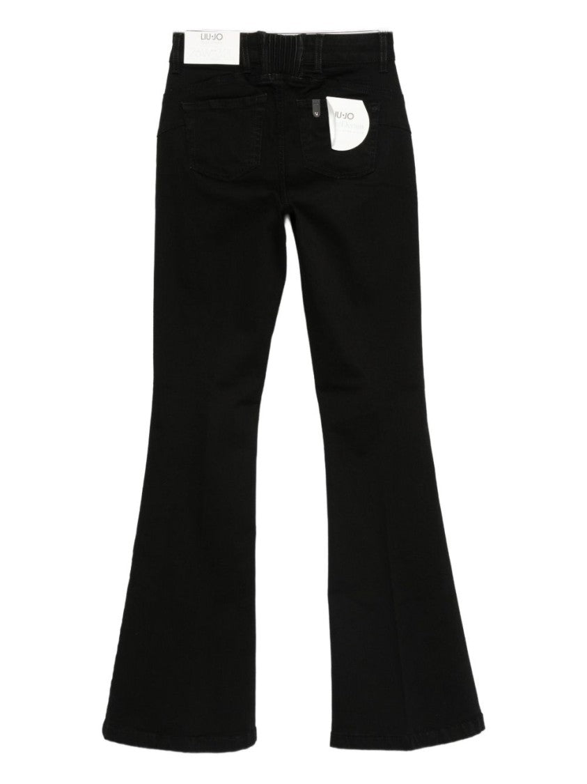 Liu Jo Flared Black Jeans With Classic Five-Pocket Design
