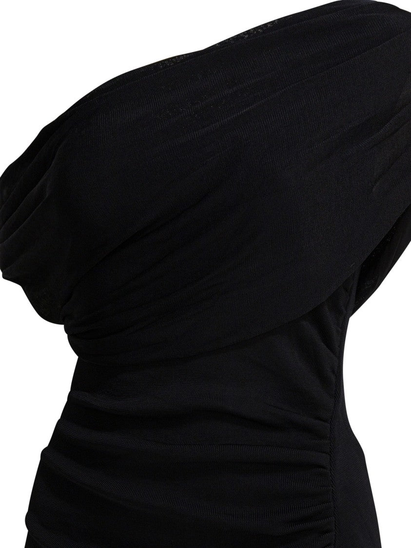 Self-Portrait Draped Midi Dress
