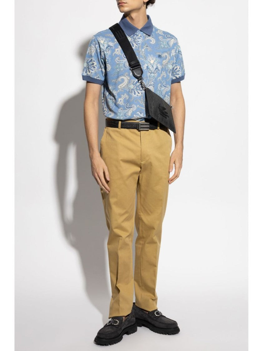 Etro Tailored Stretch-Cotton Chinos With Concealed Fastening