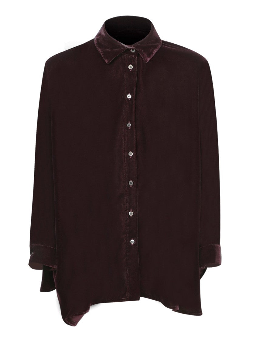 Blanca Vita Oversized Velvet Shirt
