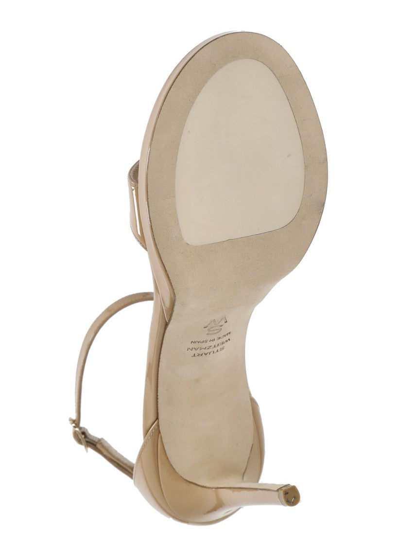 Stuart Weitzman Nudist Platform Ankle Strap Sandals