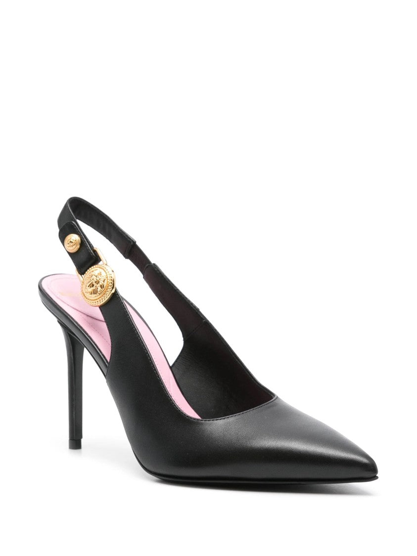 Balmain Pointed Toe Slingback Pumps