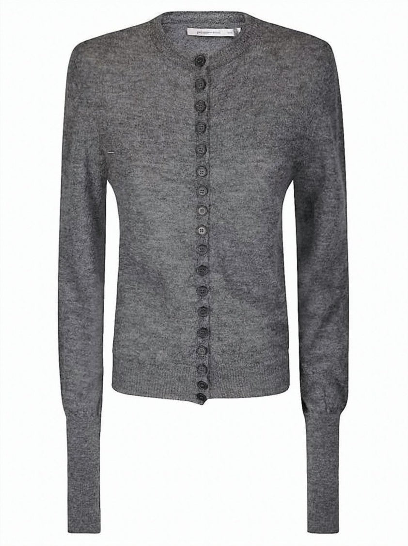 Paloma Wool Grey Knit Cardigan With Button-Down Front And Ribbed Cuffs