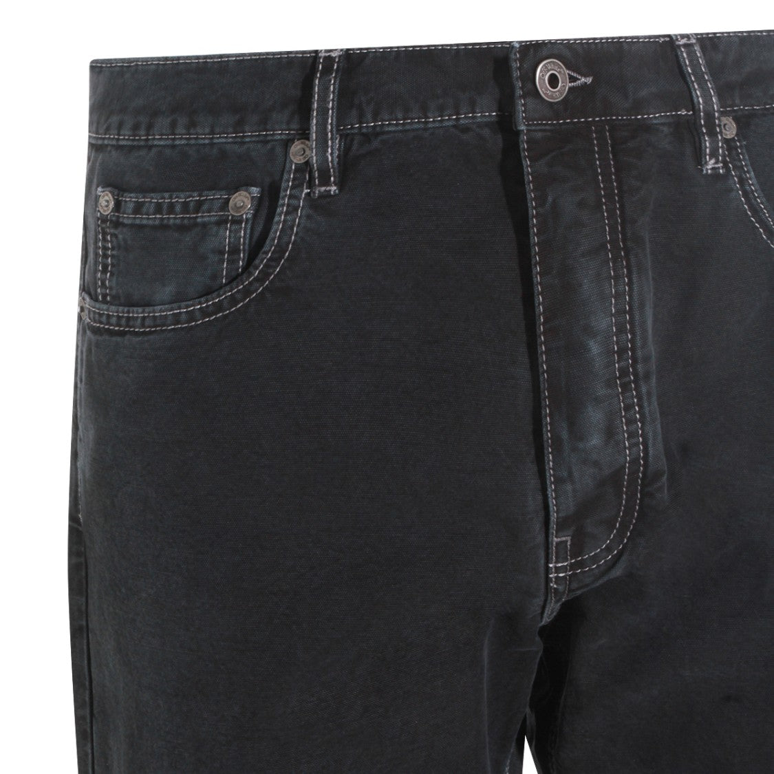 Off-White Straight-Leg Black Cotton Trousers With Distinctive Logo Patch
