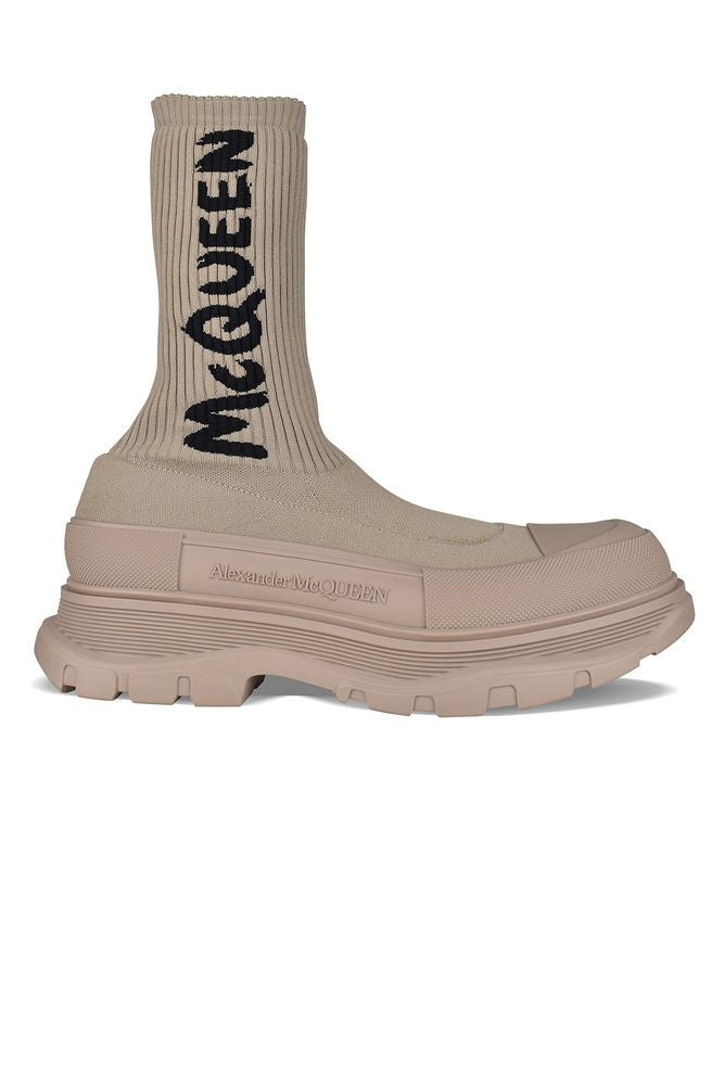 Alexander Mcqueen Graffiti Tread Slick Boots