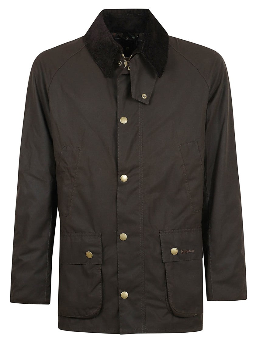 Barbour Sleek Sylkoil Waxed Cotton Jacket With Corduroy Collar