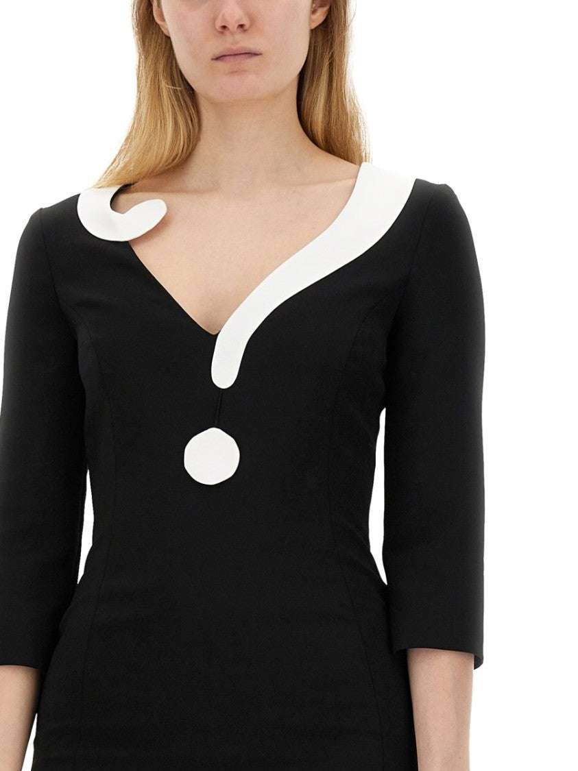 Moschino Crepe House Symbols Dress !?