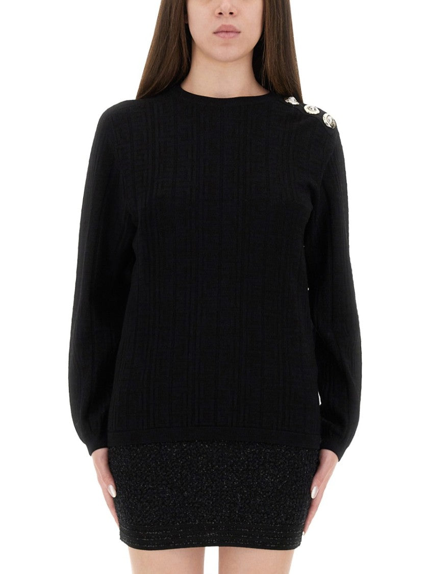 Balmain Textured Knit Top