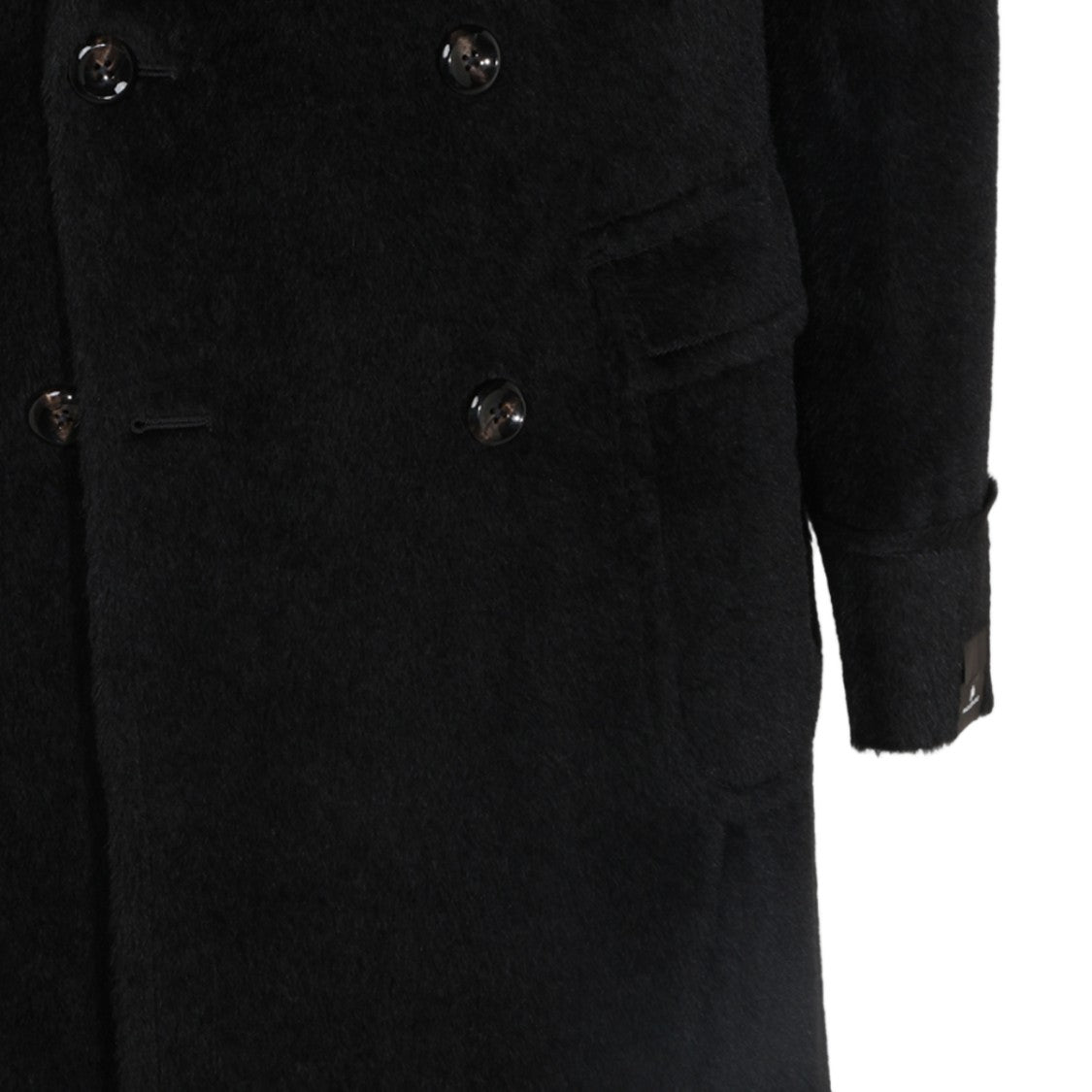 Tagliatore Double-Breasted Tailored Coat With Plush Texture