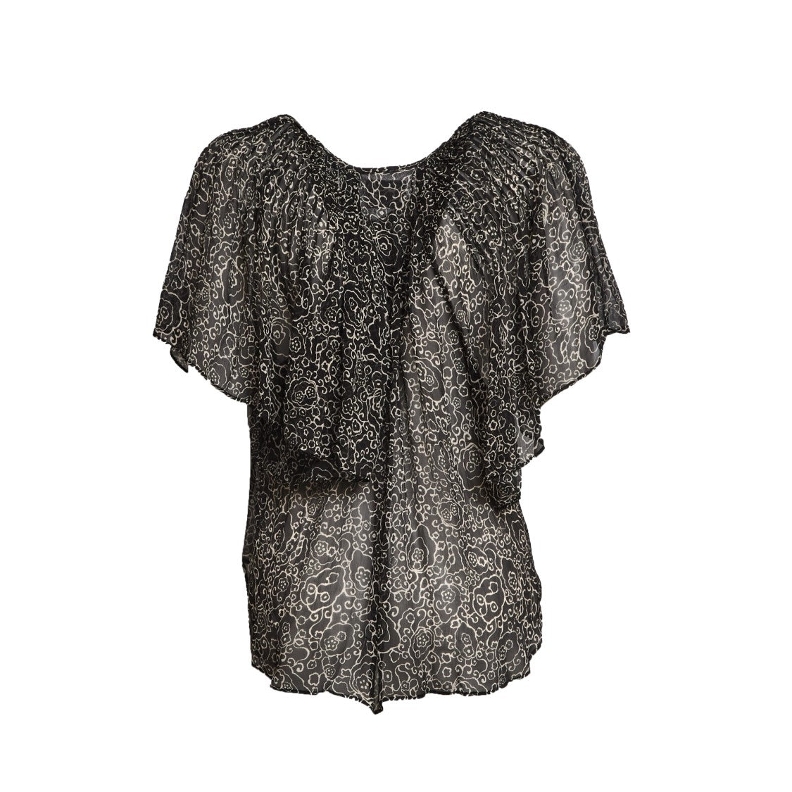 Isabel Marant Neslya Printed Sheer Chiffon Blouse