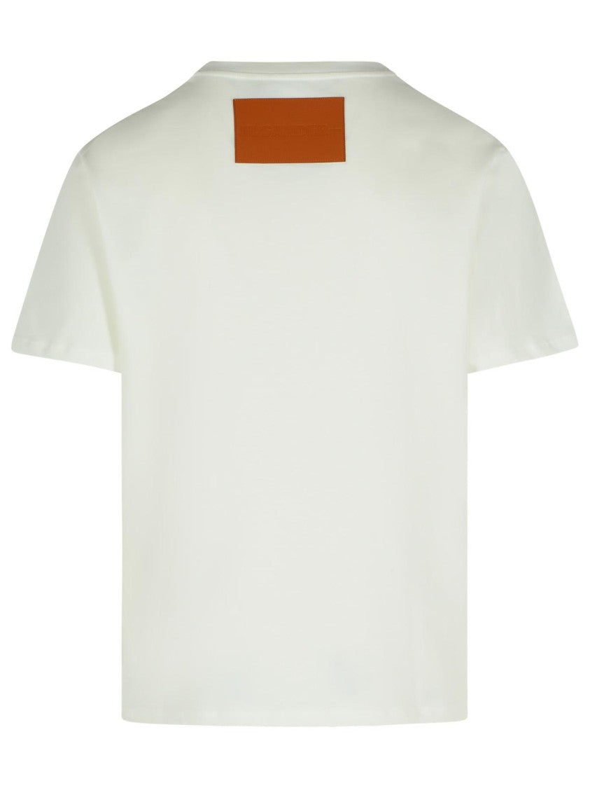 Jil Sander Ribbed Crew Neck Cotton T-Shirt