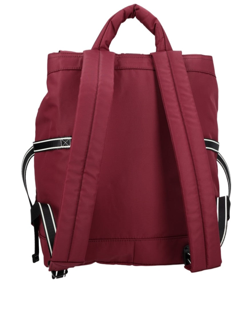 Ganni Structured Bordeaux Recycled Polyamide Backpack