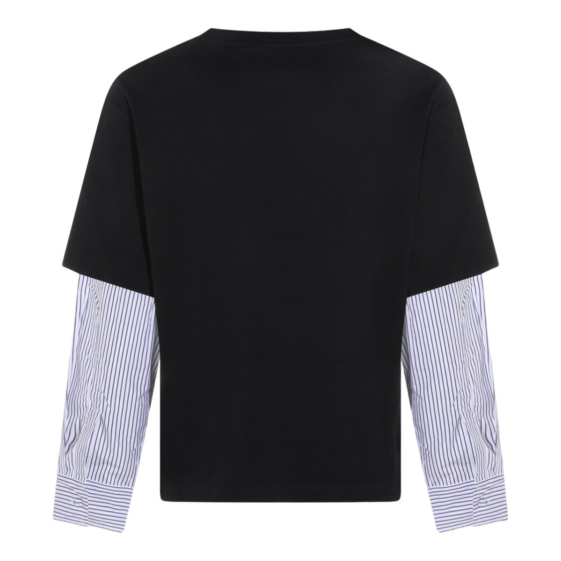Jil Sander Layered Design Black T-Shirt