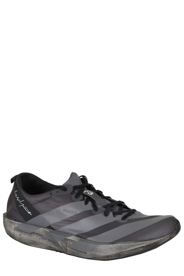Y-3 Low-Profile Stretch Mesh Sneakers With Distressed Sole