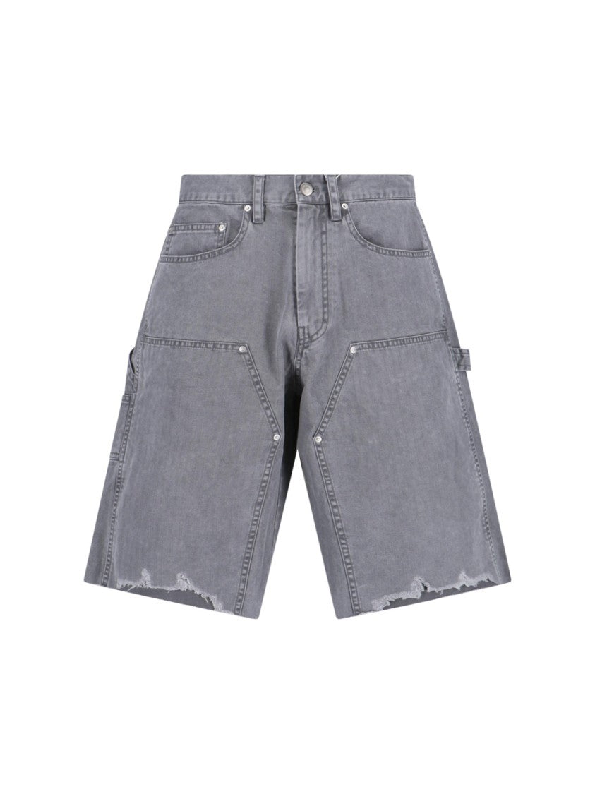 Tonywack Straight-Leg Cargo Shorts And Zip Fly Closure