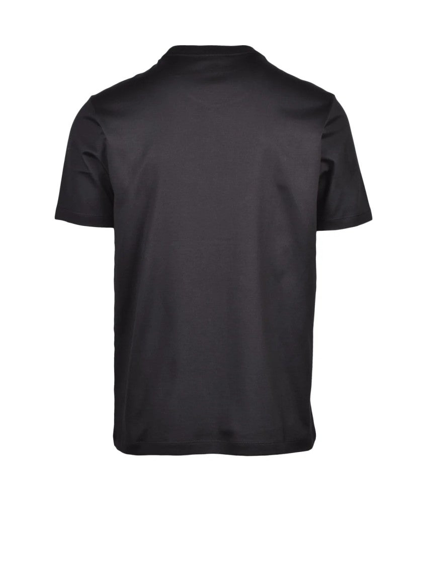 Paul & Shark Classic Black Cotton T-Shirt With Gold Logo Detail