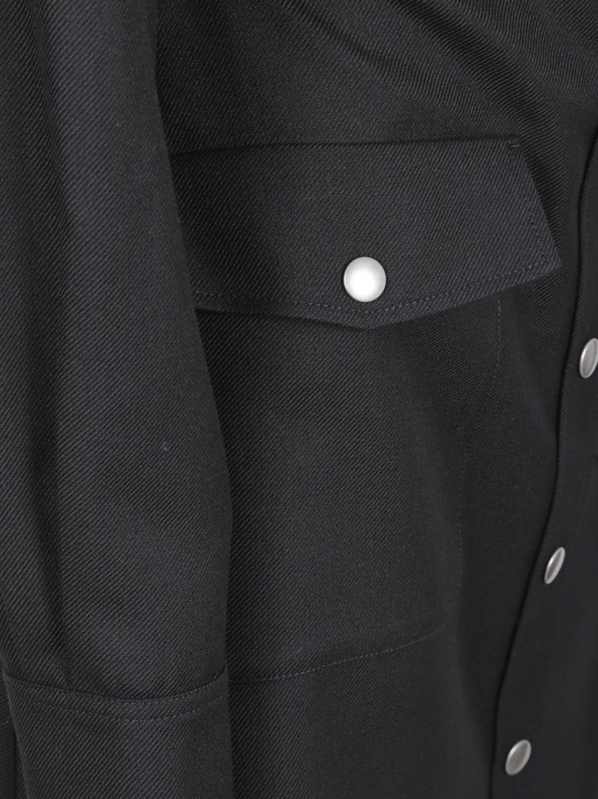 A.P.C. Tailored Black Coat With Structured Collar