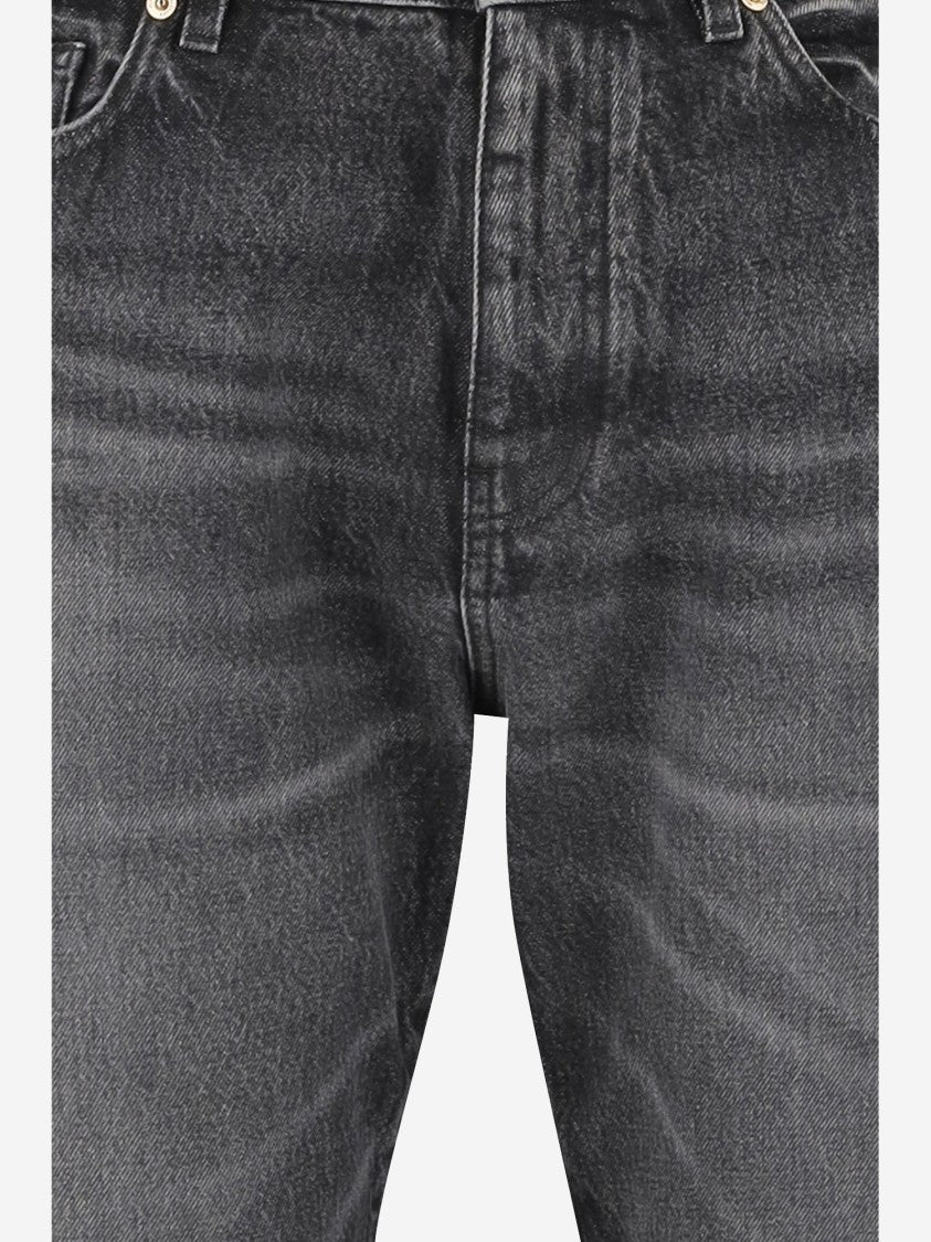 Versace Cotton Denim Jeans With Logo