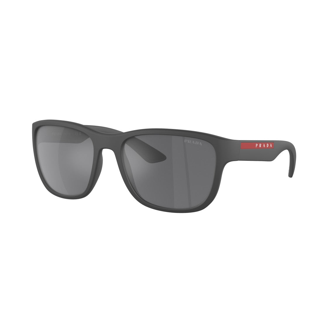 Prada Linea Rossa 0Ps 01Us Matte Black Rectangular Sunglasses