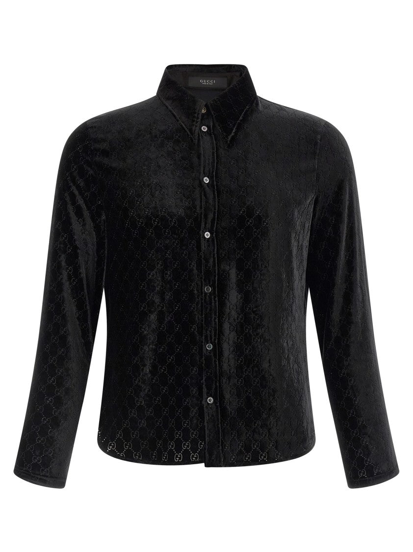 Gucci 'Gg' Velvet Shirt