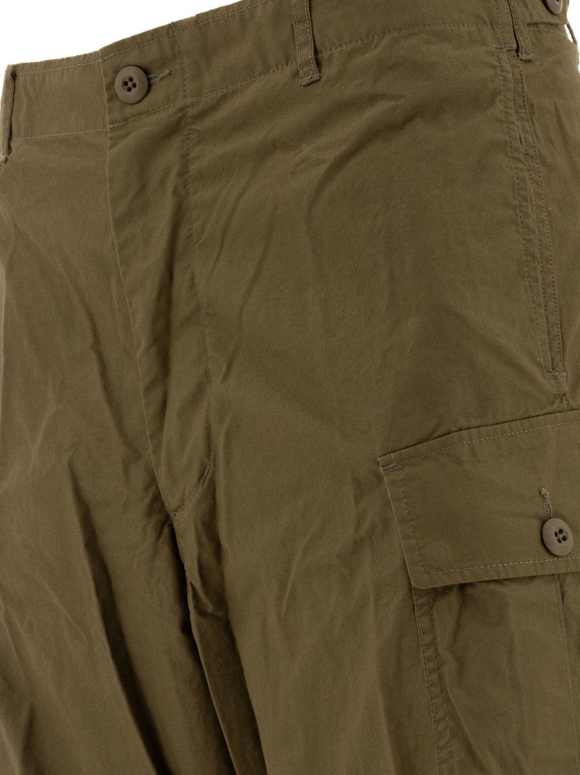 Beams Plus Mid-Rise Cargo Trousers With Adjustable Drawstrings