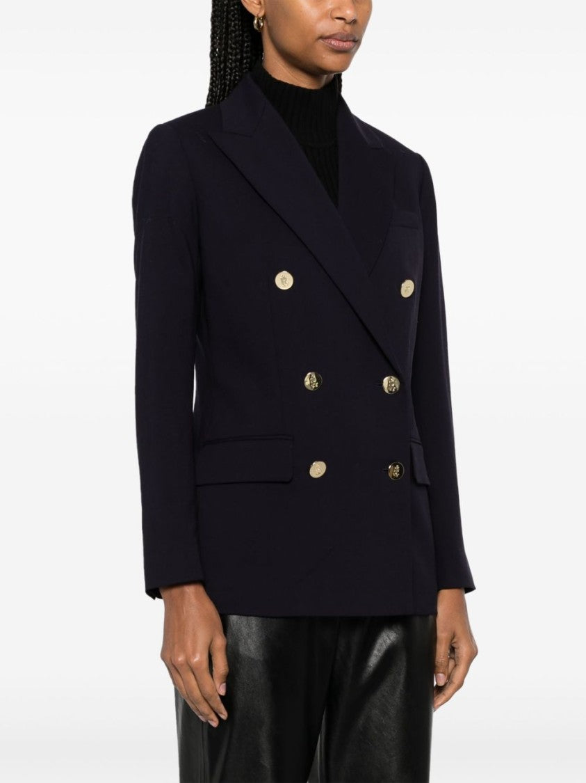 Lauren Ralph Lauren Double-Breasted Navy Blue Blazer