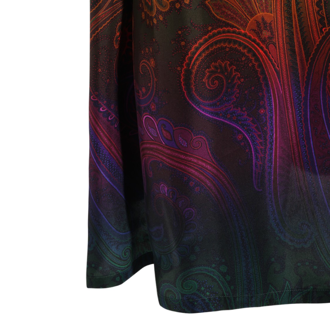 Etro Multicolor Silk Dress With Paisley Motif