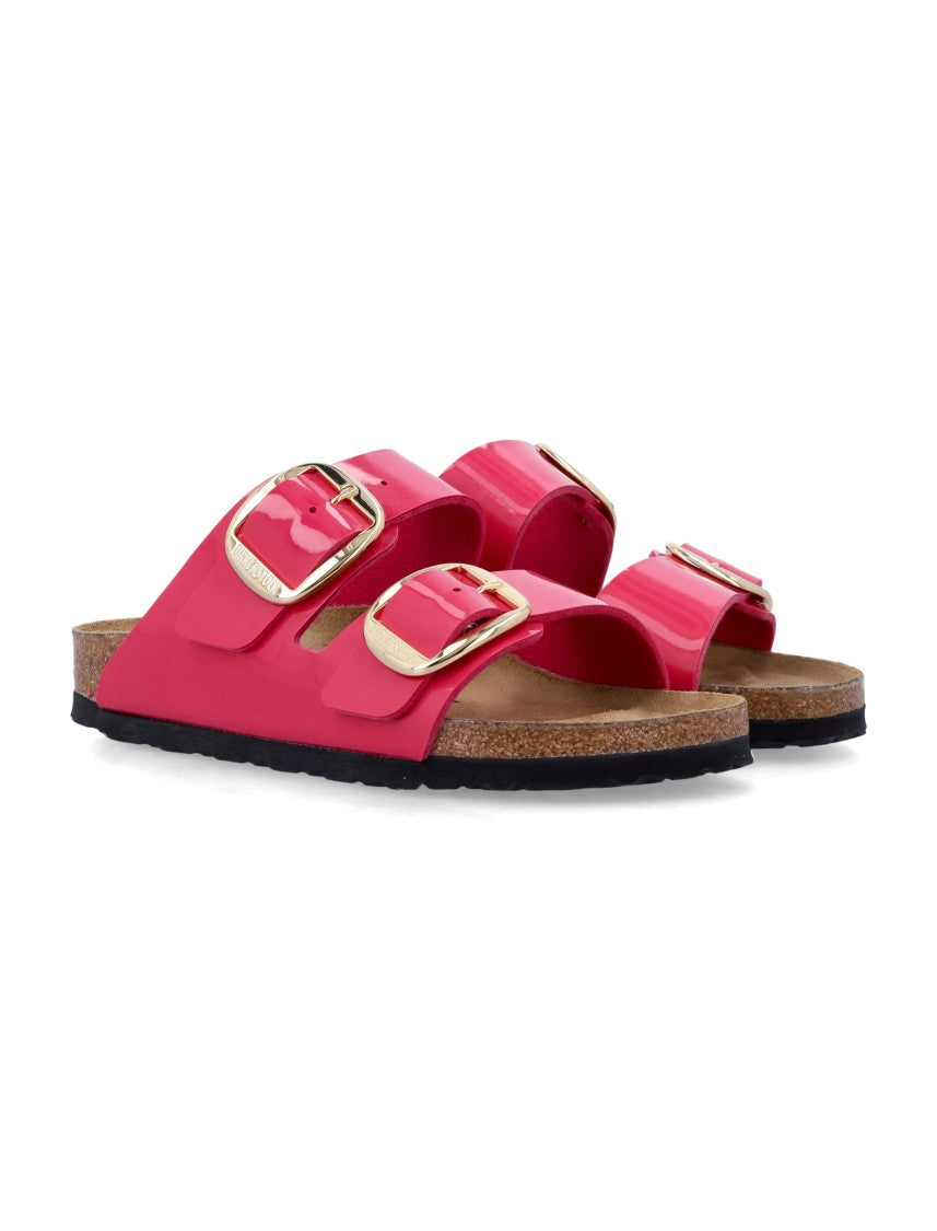 Birkenstock Birko-Flor Patent Arizona Sandals With Oversized Buckles