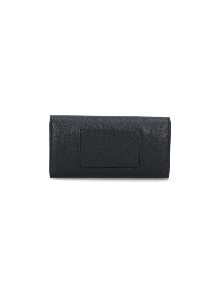 Mulberry Textured Black Calf Leather Darley Wallet