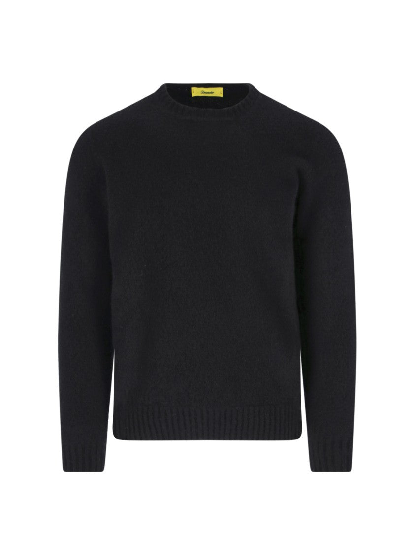Drumohr Classic Crew Neck Lambswool Sweater With Ribbed Finishes
