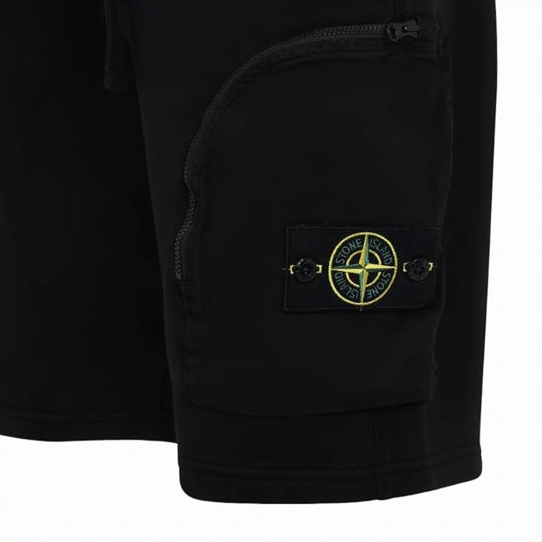 Stone Island Minimalist Black Cargo Shorts