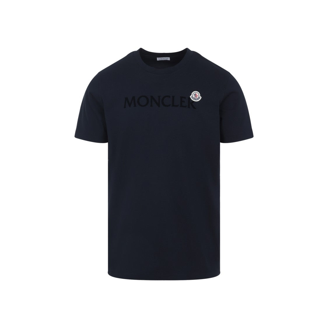 Moncler Navy Blue Cotton Short Sleeves T-Shirt
