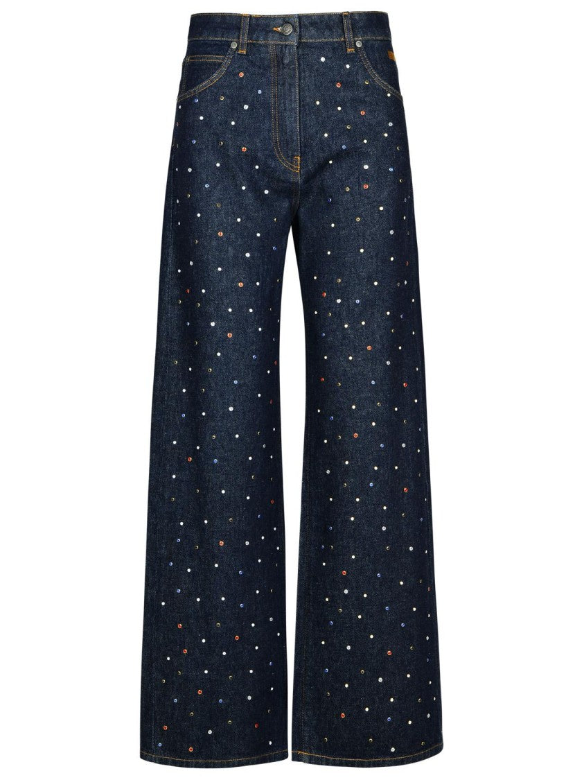 Msgm Blue Cotton Jeans