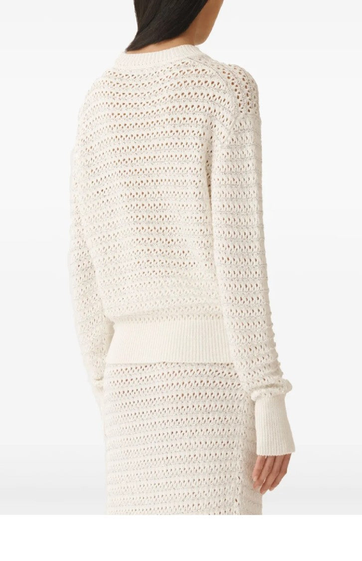 Fabiana Filippi Textured Open Weave Knit Sweater