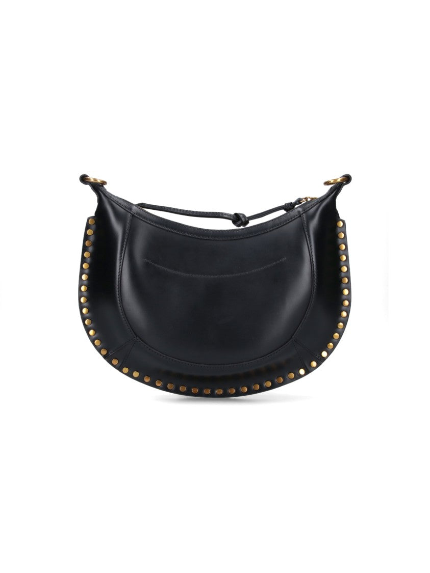 Isabel Marant Crescent-Shape Black Leather Shoulder Bag