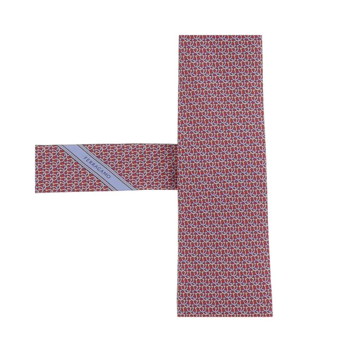Salvatore Ferragamo Red Patterned Silk Tie