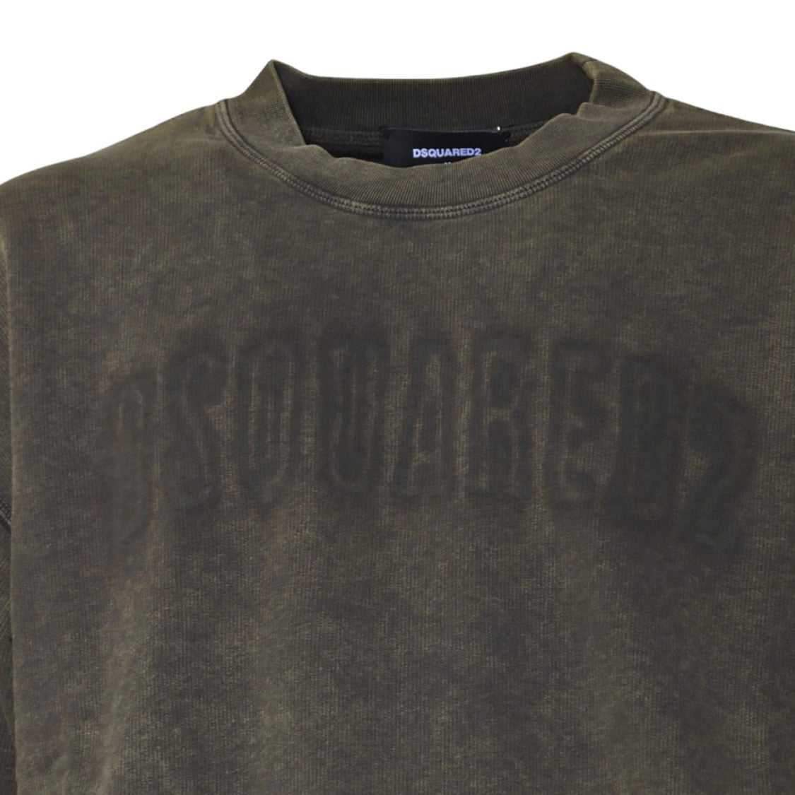 Dsquared2 Vintage Brown Relaxed Fit Sweater With Embossed Logo