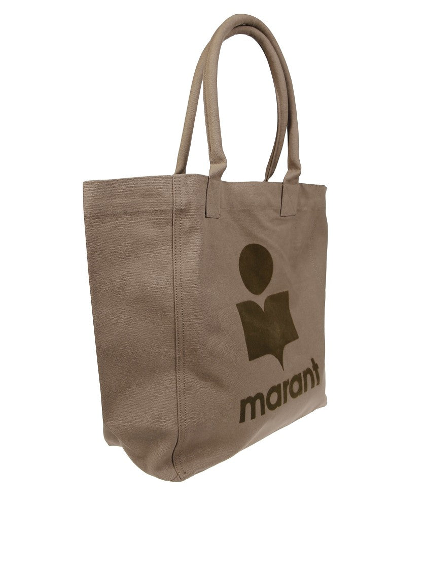 Isabel Marant Étoile Spacious Graphic Logo Tote Bag In Durable Cotton Fabric