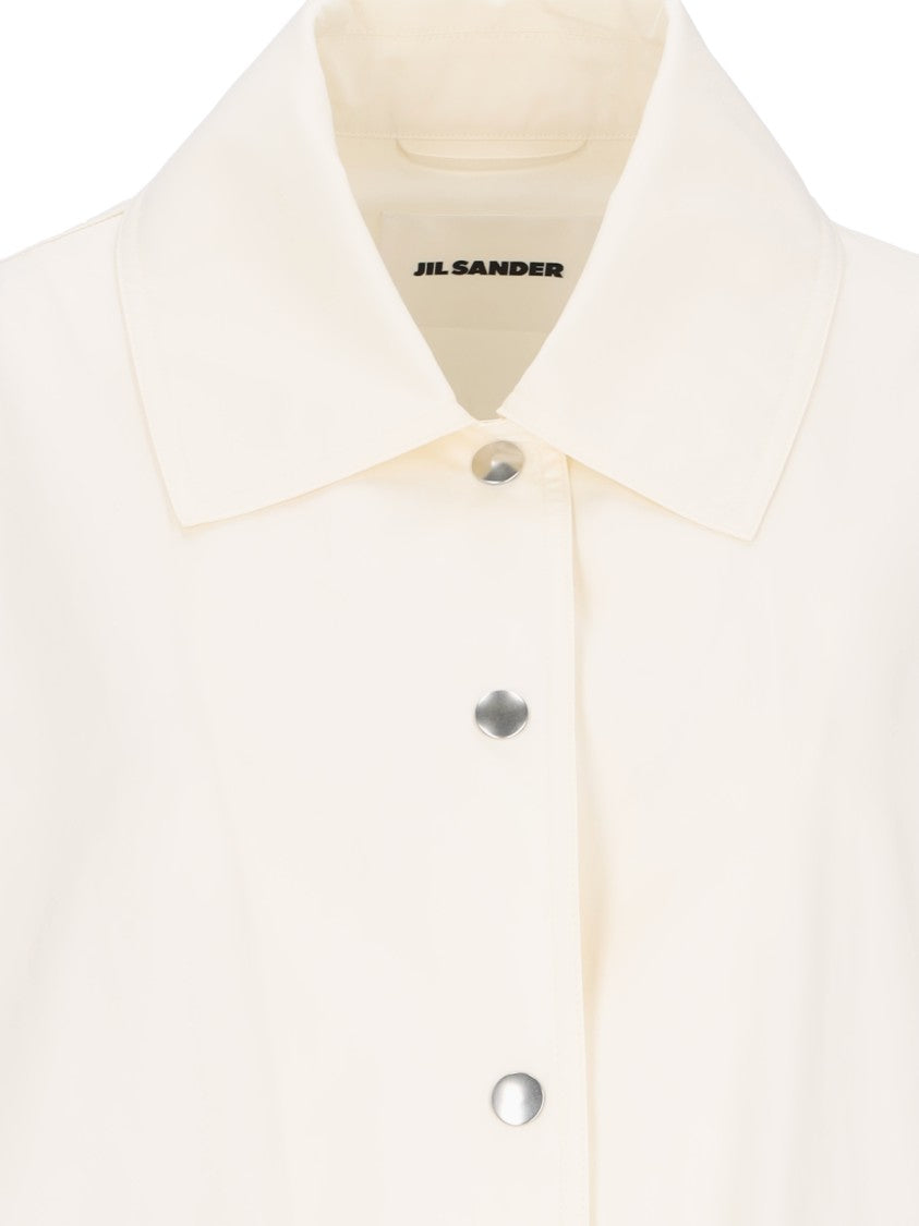 Jil Sander Logo Single-Breasted Jacket – Off-White