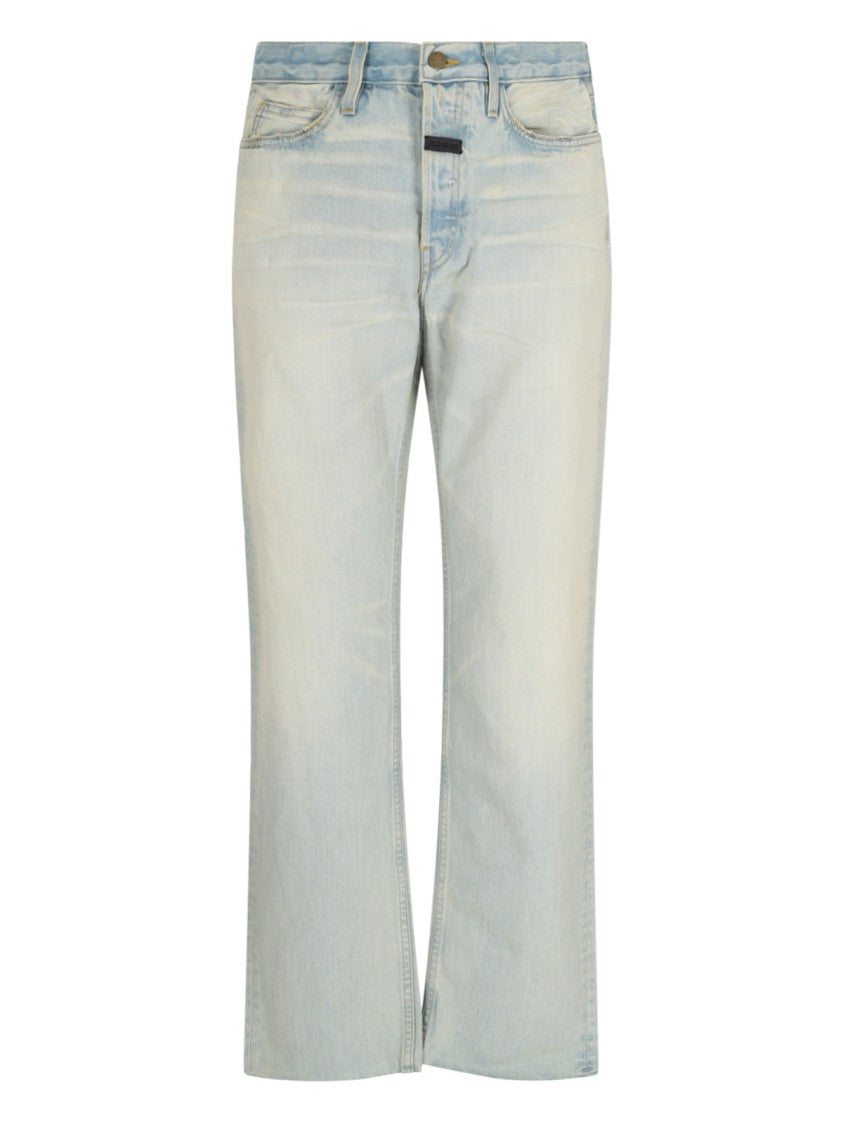 Fear Of God Light Blue Straight-Leg Jeans