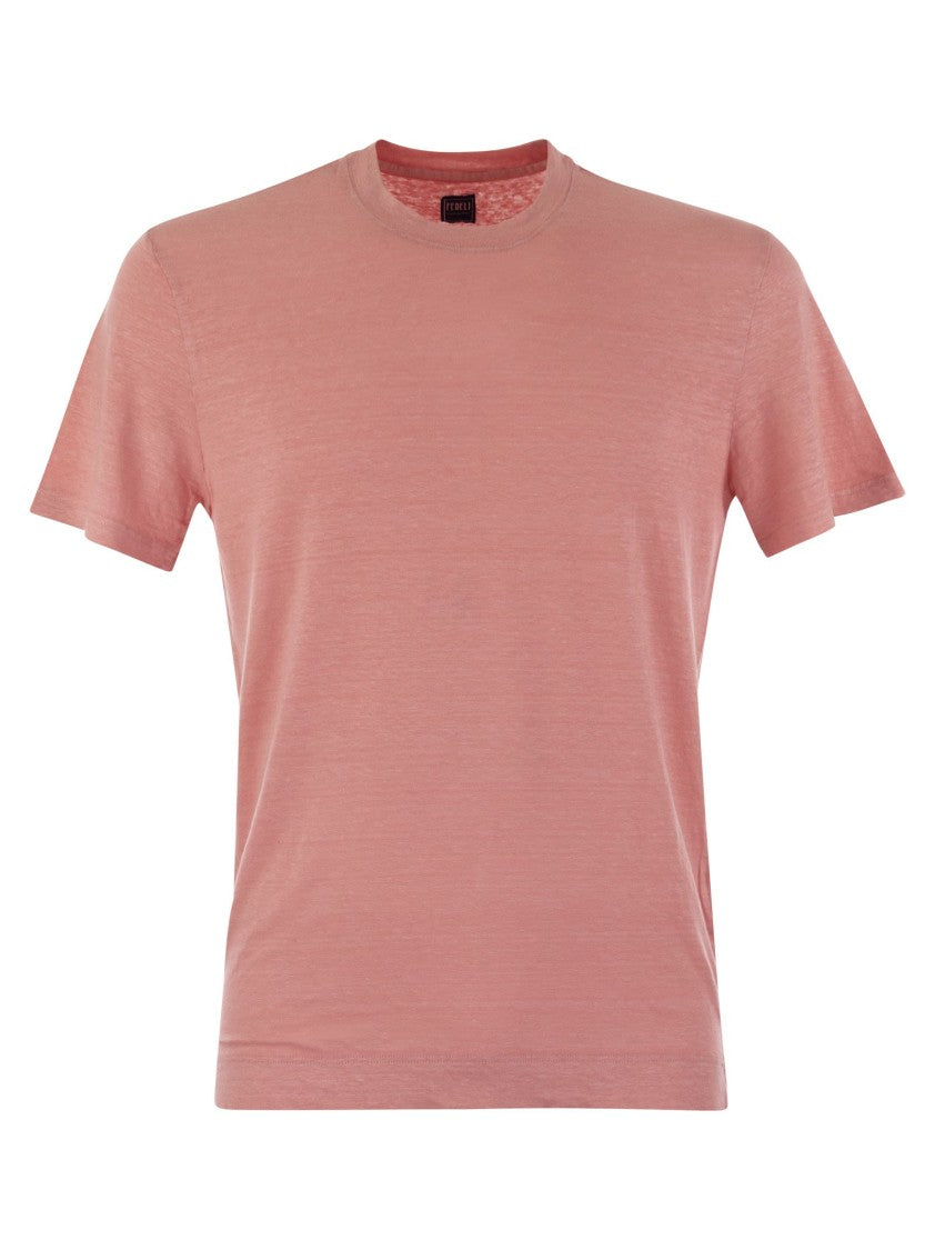 Fedeli Classic Crew Neck Linen Flex T-Shirt