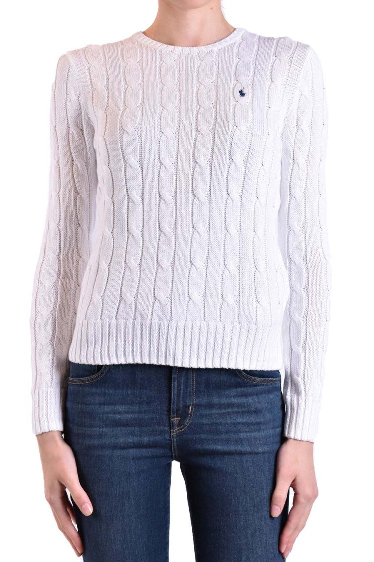 Polo Ralph Lauren White Cotton Sweater