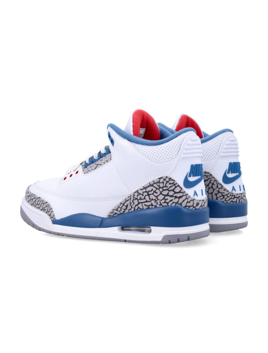 Nike Air Jordan 3 True Blue Premium-Leather Sneakers