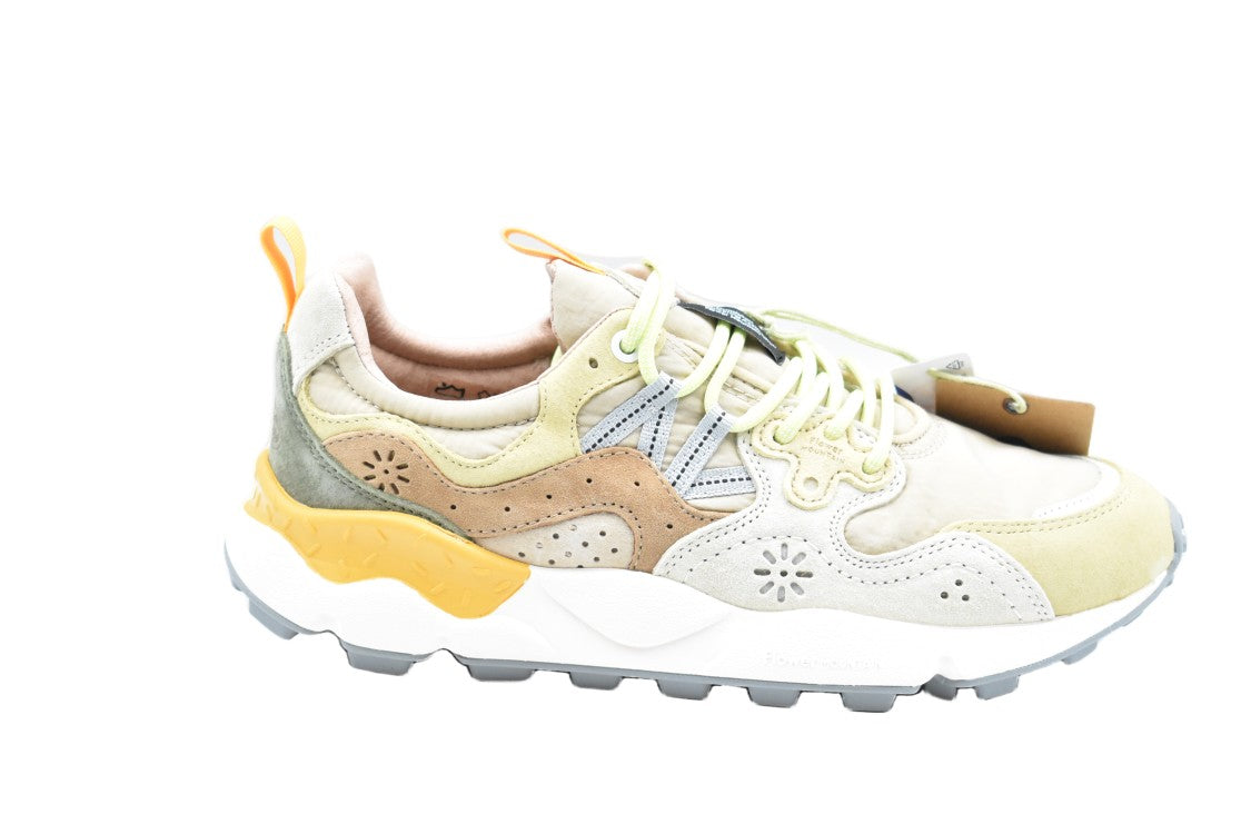 Flower Mountain Multi-Panel Low Shoes With Suede-Nylon Blend