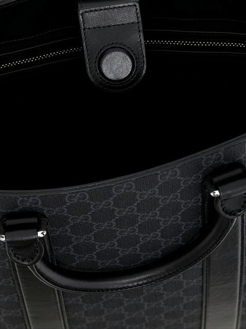 Gucci Canvas Tote Bag With Monogram Pattern