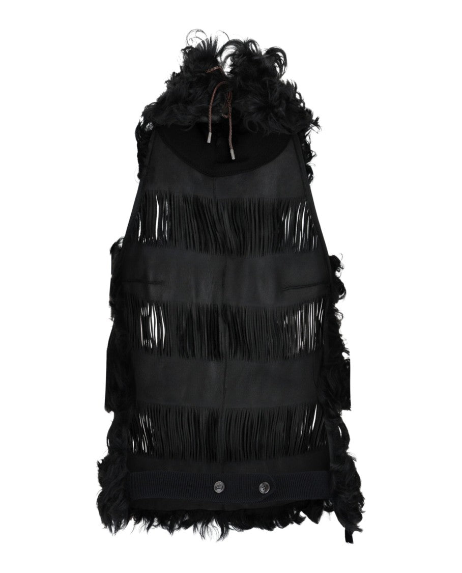 Ferragamo Lamb Fur Backless Top