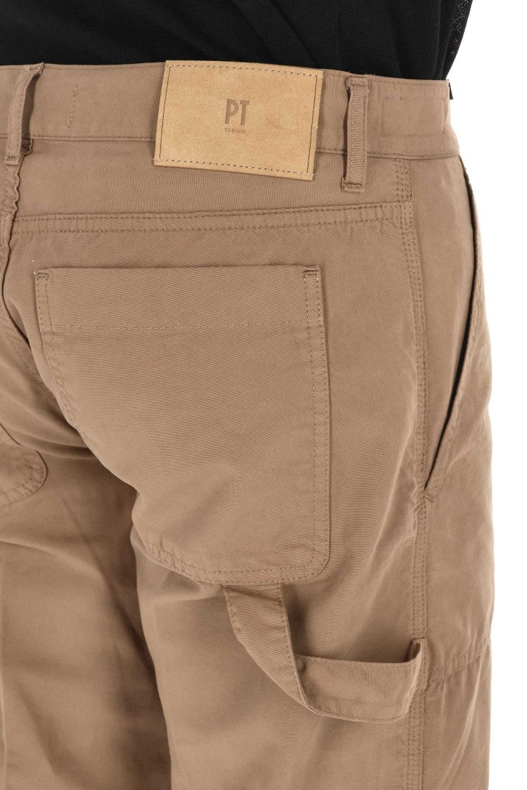 Pt Denim Fatigue Model Color Cotton 5-Pocket Trousers